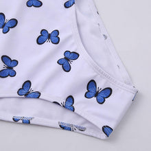 Load image into Gallery viewer, Modern Blue High Waist Bikini Push Up Swimwear Women Dragon Printed Bikini Set Retro Swimsuit Women's High Waist Bikini Swimsuits Twist Push Up Two Piece Bathing Suits Tummy Control Swimwear
