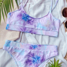 Load image into Gallery viewer, Modern Blue High Waist Bikini Push Up Swimwear Women Dragon Printed Bikini Set Retro Swimsuit Women's High Waist Bikini Swimsuits Twist Push Up Two Piece Bathing Suits Tummy Control Swimwear
