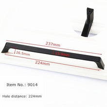 Load image into Gallery viewer, Modern Cabinet Handles Solid Aluminum Alloy Door Knobs And Handles Kitchen Cupboard Pulls Drawer Knobs Furniture Handle Hardware Black Cabinet Cupboard Drawer Door Handle Drawer Dresser Pulls for Furniture Kitchen Cabinet Cupboard Hardware
