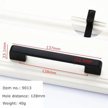 Load image into Gallery viewer, Modern Cabinet Handles Solid Aluminum Alloy Door Knobs And Handles Kitchen Cupboard Pulls Drawer Knobs Furniture Handle Hardware Black Cabinet Cupboard Drawer Door Handle Drawer Dresser Pulls for Furniture Kitchen Cabinet Cupboard Hardware
