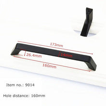 Load image into Gallery viewer, Modern Cabinet Handles Solid Aluminum Alloy Door Knobs And Handles Kitchen Cupboard Pulls Drawer Knobs Furniture Handle Hardware Black Cabinet Cupboard Drawer Door Handle Drawer Dresser Pulls for Furniture Kitchen Cabinet Cupboard Hardware
