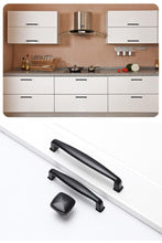Load image into Gallery viewer, Modern Cabinet Handles Solid Aluminum Alloy Door Knobs And Handles Kitchen Cupboard Pulls Drawer Knobs Furniture Handle Hardware Black Cabinet Cupboard Drawer Door Handle Drawer Dresser Pulls for Furniture Kitchen Cabinet Cupboard Hardware

