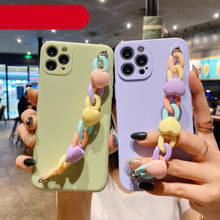 Load image into Gallery viewer, Modern Colorful Bracelet Phone Case For iPhone 11 12 13 Pro Max X XS XR 6 7 8 Plus 12 Mini Colorful Heart-Shaped Chain Silicone Cute Heart Chain Back Cover for iPhone 12 Pro Max Soft Silicone Back Cover
