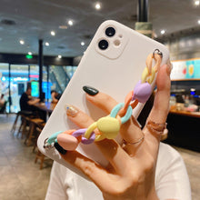 Load image into Gallery viewer, Modern Colorful Bracelet Phone Case For iPhone 11 12 13 Pro Max X XS XR 6 7 8 Plus 12 Mini Colorful Heart-Shaped Chain Silicone Cute Heart Chain Back Cover for iPhone 12 Pro Max Soft Silicone Back Cover
