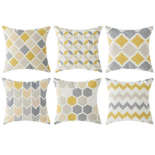 Load image into Gallery viewer, Modern Geometric Decorative Geometric Pillow Cushion Cases Outdoor Square Yellow Decorative Pillow Covers For Couch Bedroom Pillow Cases Cushion Covers
