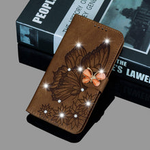 Load image into Gallery viewer, Modern Glitter Leather Flip Wallet Phone Case For iPhone 14 13 12 Pro Max 11 Shiny Green Butterfly Cover Glitter Flip Case Mobile Phone Case PU Leather Magnetic Case
