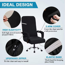 Load image into Gallery viewer, Modern Office Chair Covers Stretch Washable Computer Chair Slipcovers for Universal Rotating Chair  Spandex Anti dirty Computer Chair Cover Elastic Polyester Office Chair Cover Easy Washable Removable With Armrest Cover
