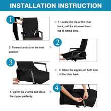 Load image into Gallery viewer, Modern Office Chair Covers Stretch Washable Computer Chair Slipcovers for Universal Rotating Chair  Spandex Anti dirty Computer Chair Cover Elastic Polyester Office Chair Cover Easy Washable Removable With Armrest Cover
