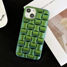 Load image into Gallery viewer, Modern Purple Green Phone Case For iPhone 13 14 Pro Max 11 12 Mini XS XR X 7 8 14 Plus Soft Shockproof Cover Bumper  Cute 3D Design Soft Silicone Shockproof Raised Bumper Corner Case for iPhone
