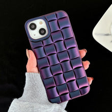 Load image into Gallery viewer, Modern Purple Green Phone Case For iPhone 13 14 Pro Max 11 12 Mini XS XR X 7 8 14 Plus Soft Shockproof Cover Bumper  Cute 3D Design Soft Silicone Shockproof Raised Bumper Corner Case for iPhone
