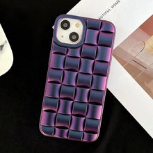 Load image into Gallery viewer, Modern Purple Green Phone Case For iPhone 13 14 Pro Max 11 12 Mini XS XR X 7 8 14 Plus Soft Shockproof Cover Bumper  Cute 3D Design Soft Silicone Shockproof Raised Bumper Corner Case for iPhone
