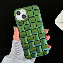 Load image into Gallery viewer, Modern Purple Green Phone Case For iPhone 13 14 Pro Max 11 12 Mini XS XR X 7 8 14 Plus Soft Shockproof Cover Bumper  Cute 3D Design Soft Silicone Shockproof Raised Bumper Corner Case for iPhone
