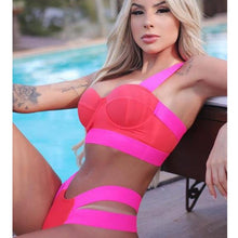 Load image into Gallery viewer, Modern Push Up Swimsuit Bikini Women's Push-up Bandage Bikini Swimsuits Swim Bottoms Women Swimwear Bathing Suit Padded Beach Swimming Suit Summer Fashion Suits
