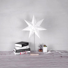 Load image into Gallery viewer, Modern Retro Led Table Lamp Desk Light Paper Star Wood Lamp Nordic Design Minimalist Bedside Living Room Bedroom Decor  Cute Study Lamps for Bedroom Décor
