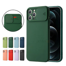 Load image into Gallery viewer, Modern Slide Camera Protector Phone Case On For Iphone 13 Pro 11 12 13pro Max Mini Iphone13 12pro Silicone Silicone Shockproof Phone Case Drop Protection  Back Cover For Smartphone
