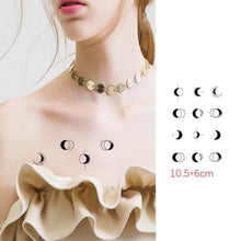 Load image into Gallery viewer, Modern Small Tattoo Sun Moon Heart Waterproof Temporary Tattoos High Quality Design For Womens
