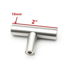 Load image into Gallery viewer, Modern  Stainless Steel Kitchen Door Cabinet Bar Handle Pull Knob Cabinet Knobs Furniture Handle Cupboard Drawer Handle Stainless Steel Hollow Tube Bar Drawer Pulls Cupboard Knob For Kitchen Furniture Hardware

