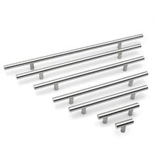 Load image into Gallery viewer, Modern  Stainless Steel Kitchen Door Cabinet Bar Handle Pull Knob Cabinet Knobs Furniture Handle Cupboard Drawer Handle Stainless Steel Hollow Tube Bar Drawer Pulls Cupboard Knob For Kitchen Furniture Hardware
