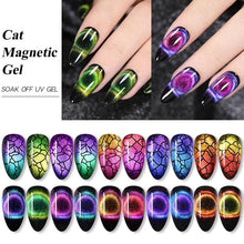 Load image into Gallery viewer, Modern Styllish Elegant 9D Cat Magnetic Nail Gel Polish UV LED  Permanent Elegant Colorful Charming Effect For Womens

