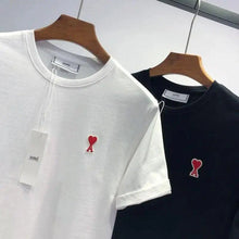 Load image into Gallery viewer, Modern Summer New Hearts A Love Embroidered Simple Design Masculine Fashion Short Sleeve T-Shirt Men's T-Shirt  Men's Short Sleeve Tees Cotton T-Shirts for Men
