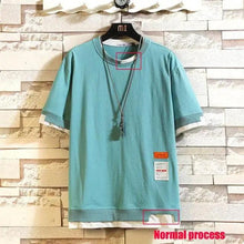 Load image into Gallery viewer, Modern Summer Short Sleeves New Fashion White T-shirt Streetwear One Piece Cool Hip Hop Rock Punk Men Top Tees T-shirt Clothes Men's Green Top Half Sleeve T-Shirt Men's Summer Short Sleeve Loose Casual Clothes
