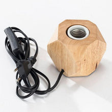 Load image into Gallery viewer, Modern table lamp E27 Wooden desk lamp Diamond bedside lamp for home/bedroom/living room decor EU-Plug Wooden Base Decorative Table Lamp Cute Study Lamps for Bedroom Décor
