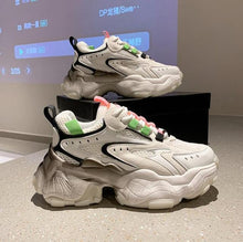 Load image into Gallery viewer, Modern Thick Platform Sneakers White Woman Vulcanize Shoes Luxury Tennis Sneakers Trainers Lace Up Fashion Comfortable Walking Footwear New Lightweight Sneakers
