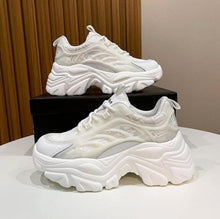 Load image into Gallery viewer, Modern Thick Platform Sneakers White Woman Vulcanize Shoes Luxury Tennis Sneakers Trainers Lace Up Fashion Comfortable Walking Footwear New Lightweight Sneakers
