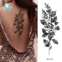 Load image into Gallery viewer, Modern Waterproof Red Flowers Tattoo Multi-Colored Stickers Back Waist Temporary Tattoo Luxury Style
