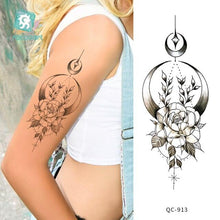 Load image into Gallery viewer, Modern Waterproof Red Flowers Tattoo Multi-Colored Stickers Back Waist Temporary Tattoo Luxury Style
