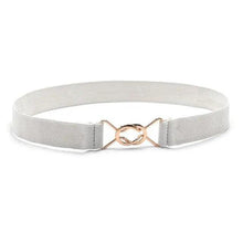 Load image into Gallery viewer, Modern Wide Fabric Strap Silver Metal Buckle Belts For Women Trendy Fashion Stretchable Classic Belts
