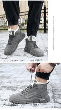Load image into Gallery viewer, Modern Winter Mens Boots Snow Lightweight Non-Slip Lace-Up Outdoor Warm Sneakers High-Top Cotton Casual Shoes Outdoor Water Resistant Camping Walking Autumn Sneakers
