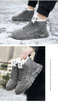 Load image into Gallery viewer, Modern Winter Mens Boots Snow Lightweight Non-Slip Lace-Up Outdoor Warm Sneakers High-Top Cotton Casual Shoes Outdoor Water Resistant Camping Walking Autumn Sneakers
