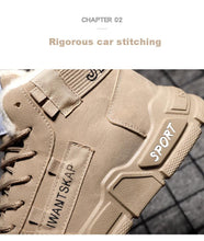 Load image into Gallery viewer, Modern Winter Mens Boots Snow Lightweight Non-Slip Lace-Up Outdoor Warm Sneakers High-Top Cotton Casual Shoes Outdoor Water Resistant Camping Walking Autumn Sneakers
