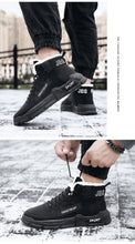 Load image into Gallery viewer, Modern Winter Mens Boots Snow Lightweight Non-Slip Lace-Up Outdoor Warm Sneakers High-Top Cotton Casual Shoes Outdoor Water Resistant Camping Walking Autumn Sneakers
