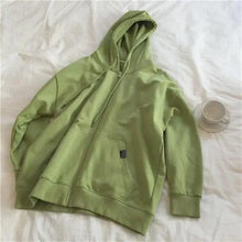 Load image into Gallery viewer, Modern With Hat Hoodies Women  Kangaroo Pocket Casual Loose Solid Color Sweatshirt Female  Fashion New Female Tops Sports Clothing Oversized Zip Hooded Sweatshirt Cotton Women Autumn Hoodie
