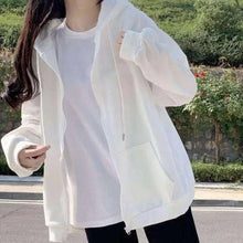 Load image into Gallery viewer, Modern With Hat Hoodies Women  Kangaroo Pocket Casual Loose Solid Color Sweatshirt Female  Fashion New Female Tops Sports Clothing Oversized Zip Hooded Sweatshirt Cotton Women Autumn Hoodie

