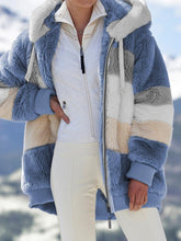 Load image into Gallery viewer, Modern Women Casual Jacket Coats Hip Hop New Autumn Winter Loose  Multicolor Hooded Jacket For Women Winter Fleece Jacket Hooded Solid Color Coats With Pockets Comfortable Jacket
