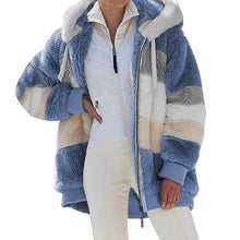 Load image into Gallery viewer, Modern Women Casual Jacket Coats Hip Hop New Autumn Winter Loose  Multicolor Hooded Jacket For Women Winter Fleece Jacket Hooded Solid Color Coats With Pockets Comfortable Jacket
