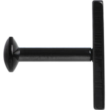 Load image into Gallery viewer, 1/4 9mm Black IP Rectangle Internal Thread Daith Cartilage Tragus
