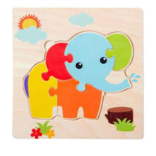 Load image into Gallery viewer, Montessori Games Baby Animals/traffic Kid's Cognition Puzzles Toys Wooden Cartoon Cognition Puzzle Toys Matching Education Game
