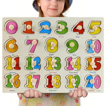 Load image into Gallery viewer, Montessori Wooden Puzzles Hand Grab Boards Toys Tangram Baby Educational Toys Cartoon Vehicle Animals Fruits 3D Puzzles
