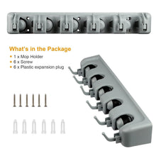 Load image into Gallery viewer, Mop Holder Wall Mount Organizer

