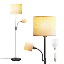 Load image into Gallery viewer, Mother Daughter Floor Lamp with Linen Shade
