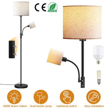 Load image into Gallery viewer, Mother Daughter Floor Lamp with Linen Shade
