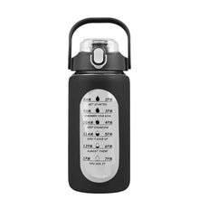 Load image into Gallery viewer, Motivational Water Bottle Intake Tracker with Straw Time Marker Silicone Sleeve Handle
