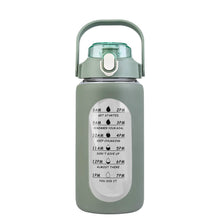 Load image into Gallery viewer, Motivational Water Bottle Intake Tracker with Straw Time Marker Silicone Sleeve Handle
