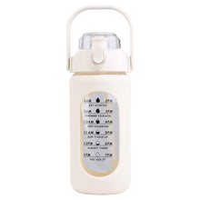 Load image into Gallery viewer, Motivational Water Bottle Intake Tracker with Straw Time Marker Silicone Sleeve Handle
