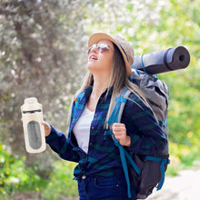 Load image into Gallery viewer, Motivational Water Bottle Intake Tracker with Straw Time Marker Silicone Sleeve Handle
