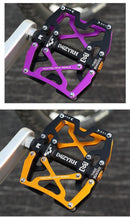 Load image into Gallery viewer, Mountain Bicycle Pedals Cycling Ultralight Aluminum Alloy 3 Bearings Pedals Bike Pedals Flat Bike Pedal Ultra-Light Aluminum Alloy Sealed Bearing With Cleats Pedal Suitable For Mountain Bike Bicycle
